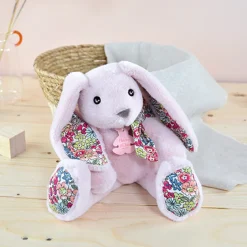 Peluche Lapin Rose - 25 cm - Copains Câlins