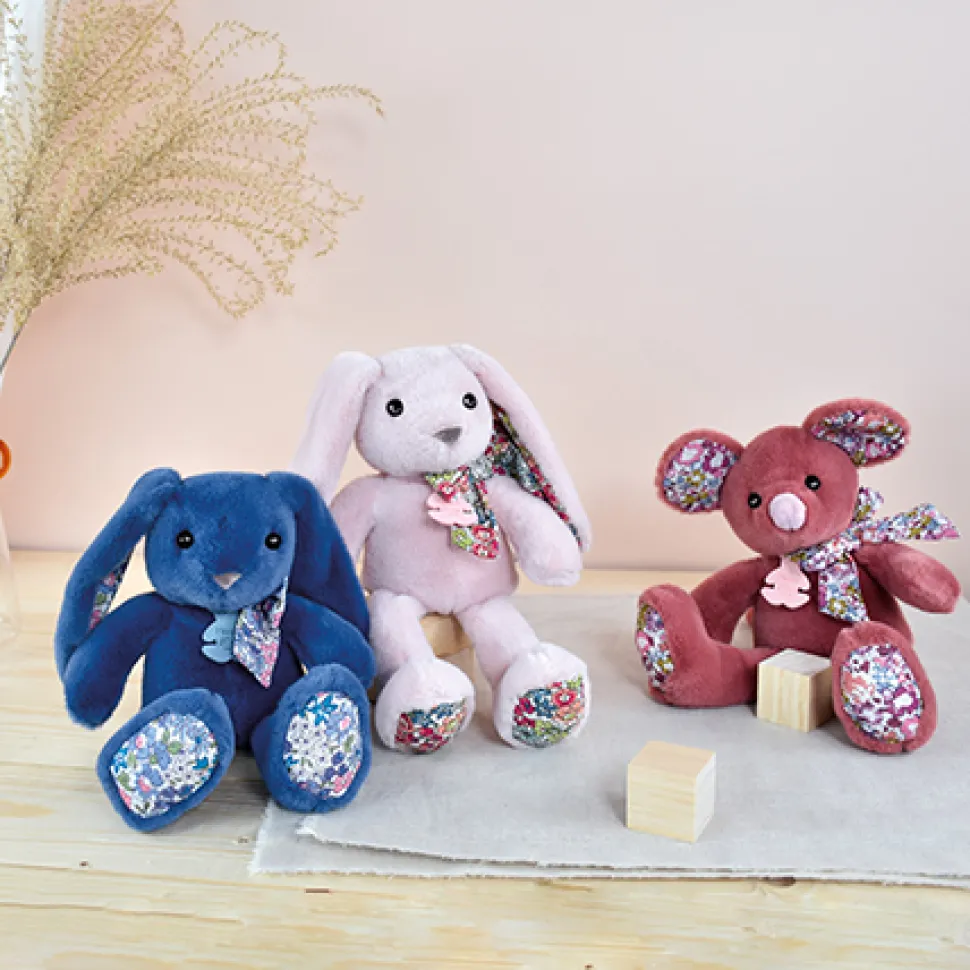 Peluche Lapin Rose - 25 cm - Copains Câlins