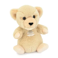 Peluche lion assis beige - 20 cm