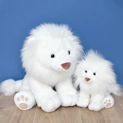 Peluche Lion des neige - Blanc - 28 cm