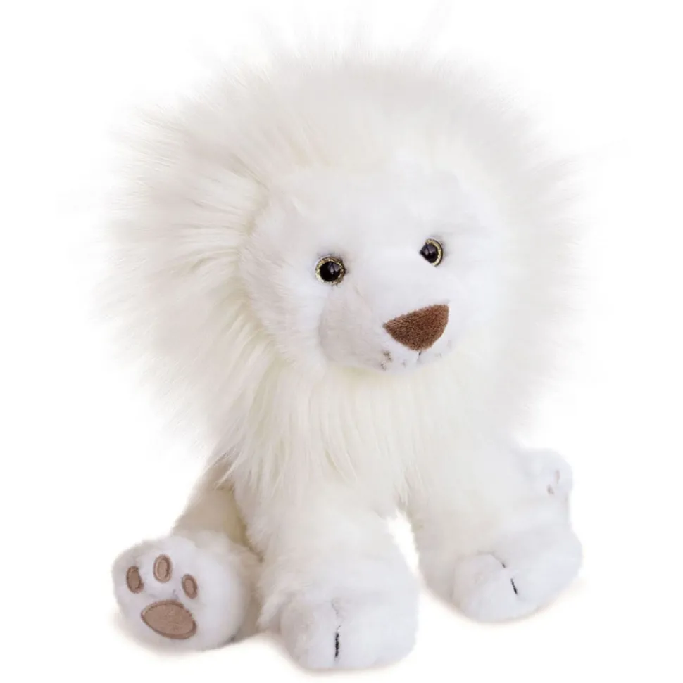 Peluche Lion des neige - Blanc - 28 cm