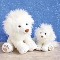 Peluche Lion des neige - Blanc - 28 cm