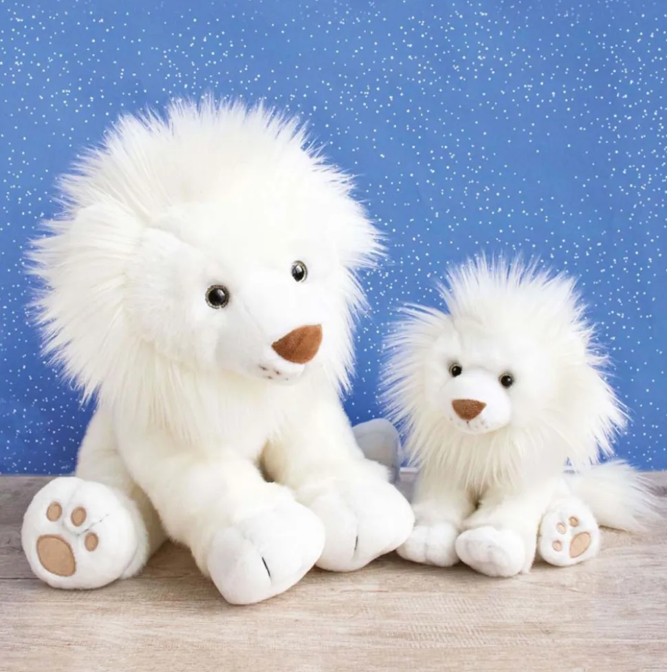 Peluche Lion des neige - Blanc - 28 cm