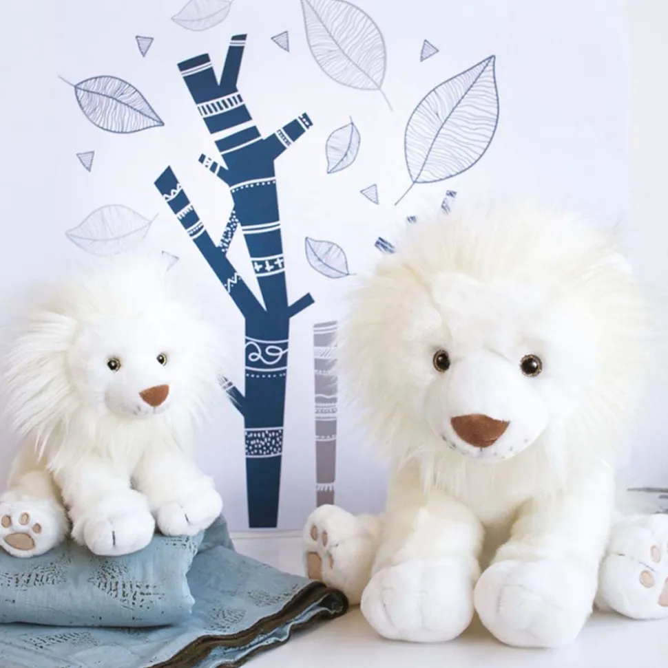 Peluche Lion des neige - Blanc - 28 cm