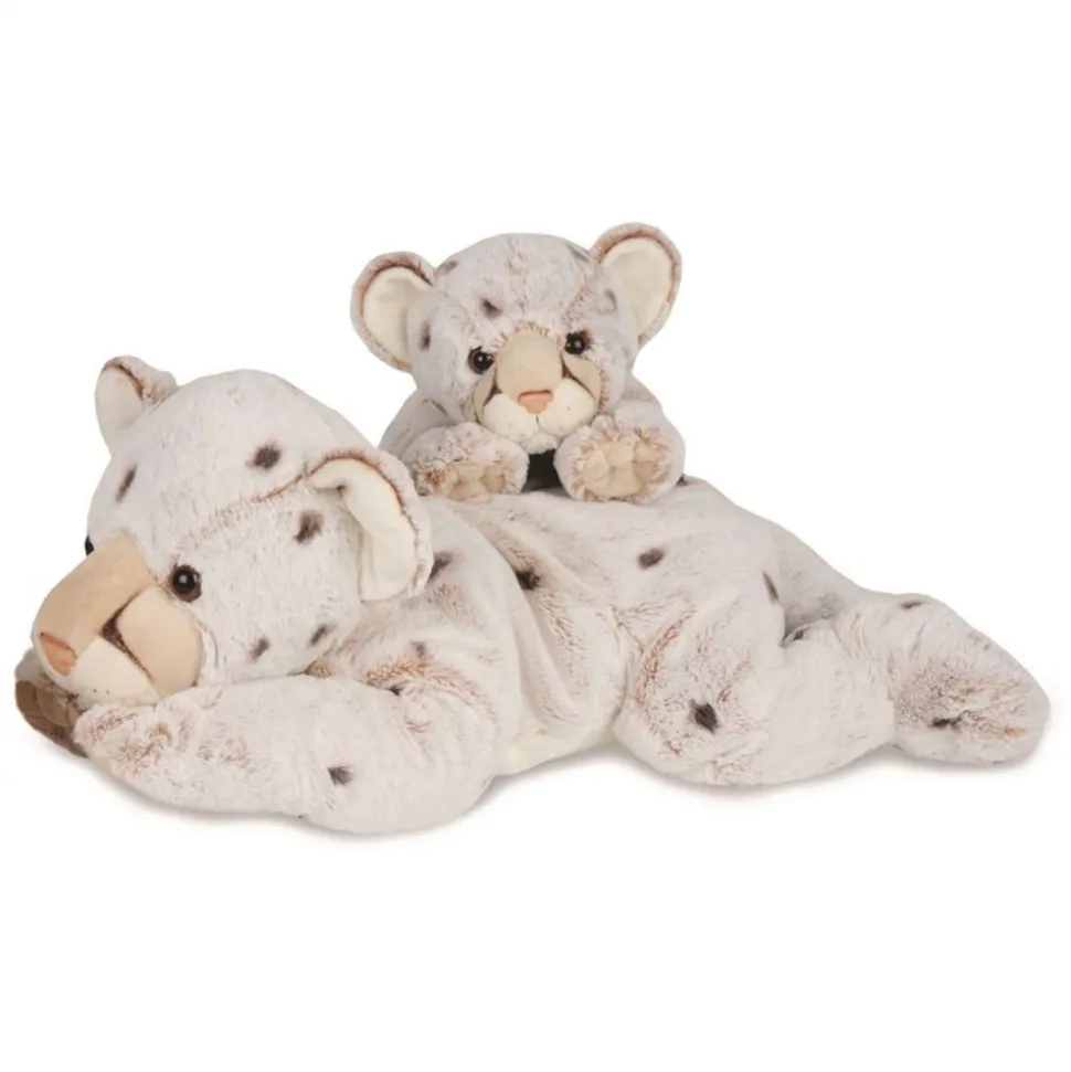 Peluche Léopard des neiges Beige - 30 cm