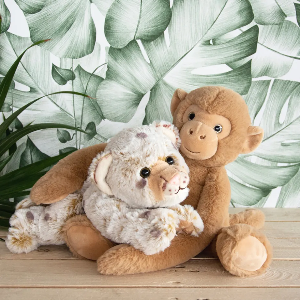 Peluche Léopard des neiges Beige - 30 cm