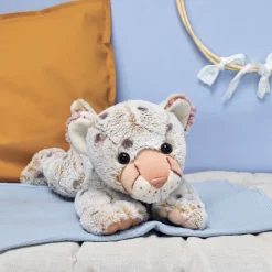 Peluche Léopard des neiges Beige - 30 cm