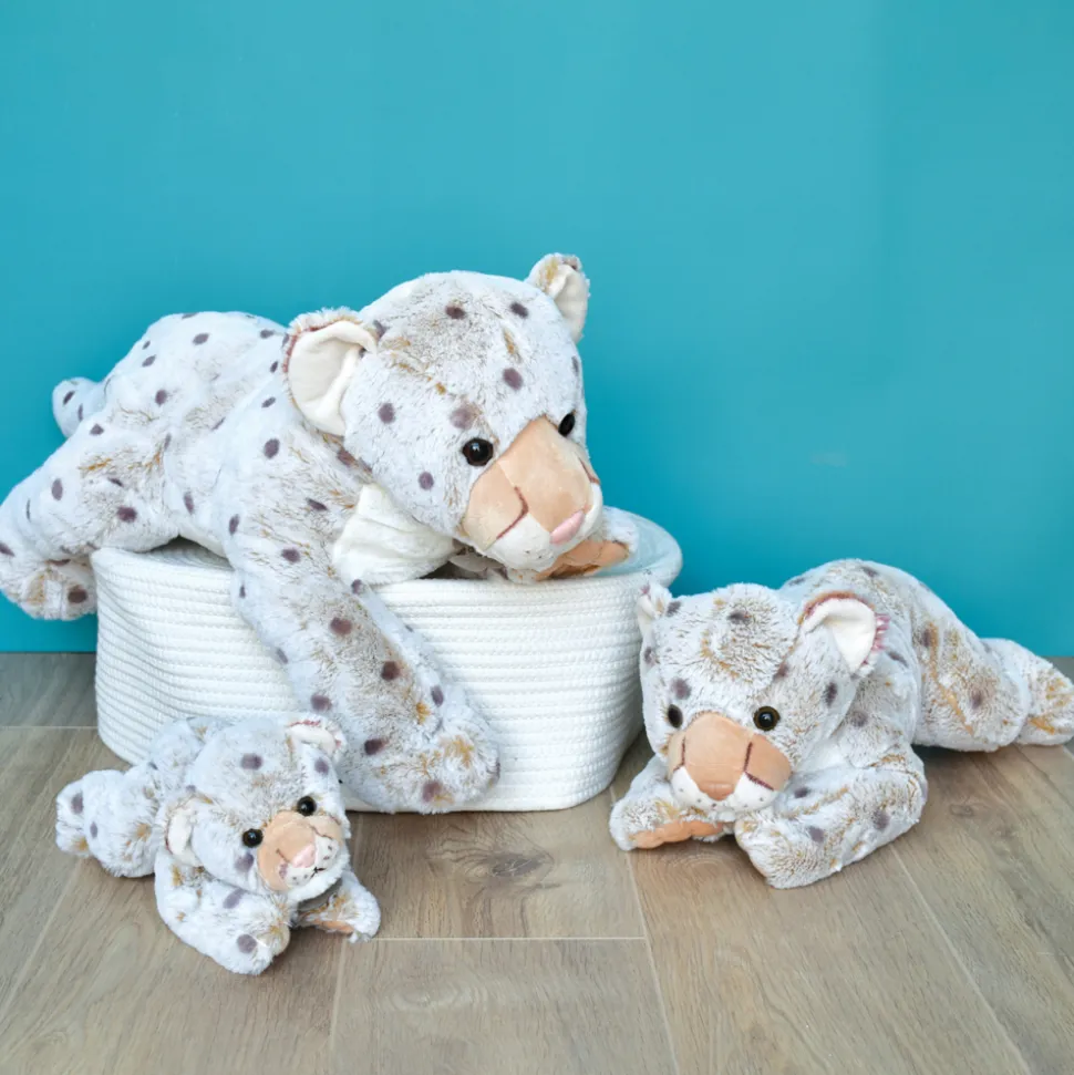 Peluche Léopard des neiges Beige - 70 cm