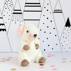 Peluche Marmotte blanche Cache-Oreille - 18 cm