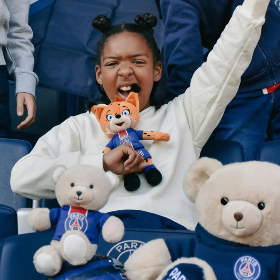 Peluche officielle OURS PSG capuche - 35 cm