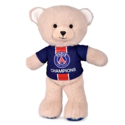 Peluche officielle Ours PSG - Bandes Hechter -Maillot Champion- 23 cm