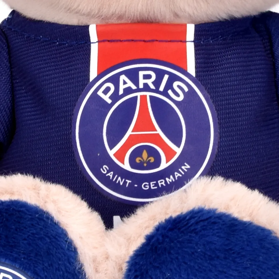 Peluche officielle Ours PSG - Bandes Hechter -Maillot Champion- 23 cm