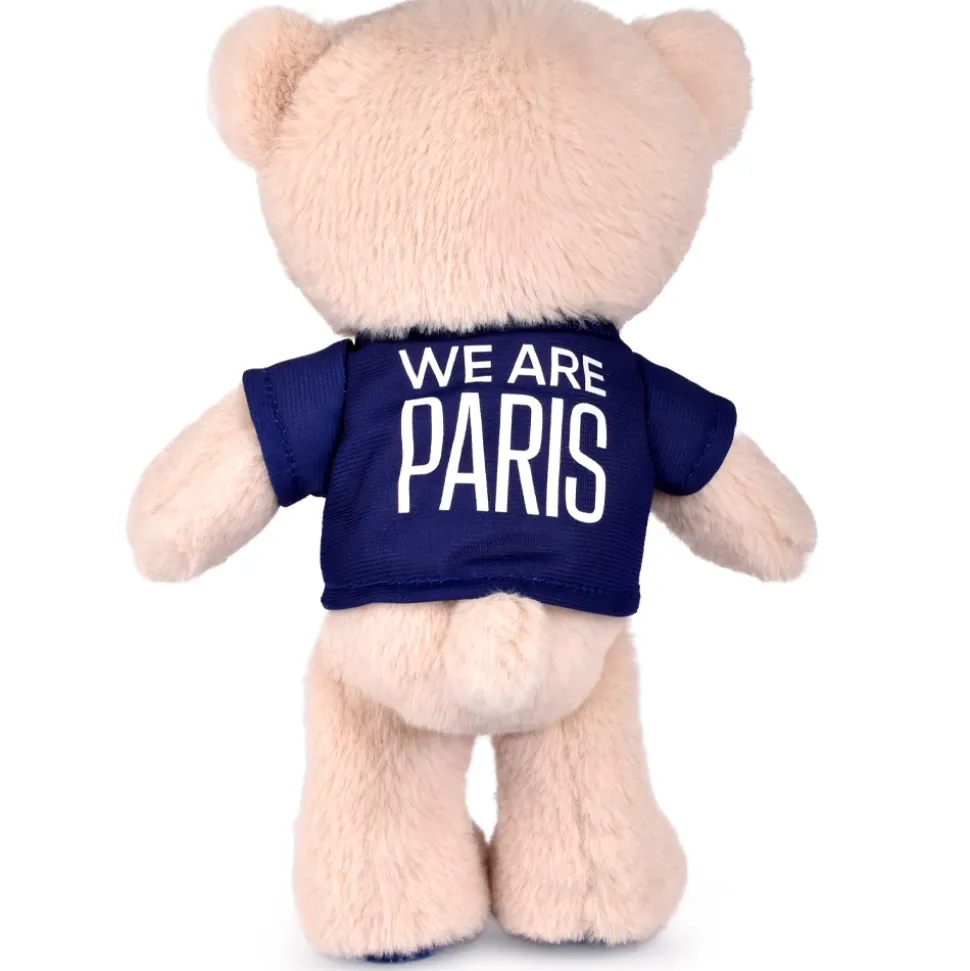 Peluche officielle Ours PSG - Bandes Hechter -Maillot Champion- 23 cm