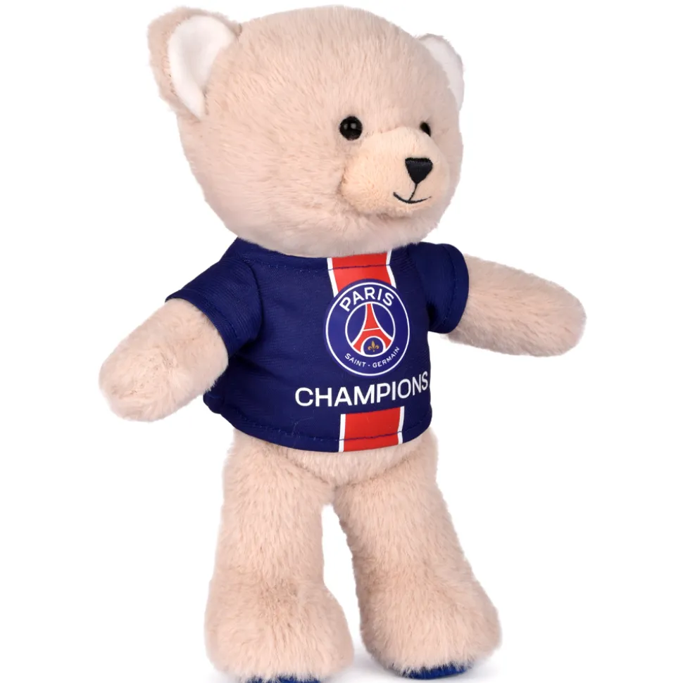 Peluche officielle Ours PSG - Bandes Hechter -Maillot Champion- 23 cm