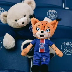 Peluche officielle PSG - Mascotte Germain Le Lynx - 35 cm