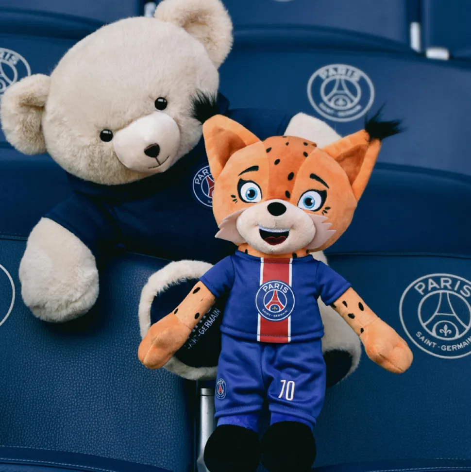 Peluche officielle PSG - Mascotte Germain Le Lynx - 35 cm