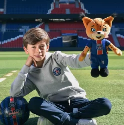 Peluche officielle PSG - Mascotte Germain Le Lynx - 35 cm