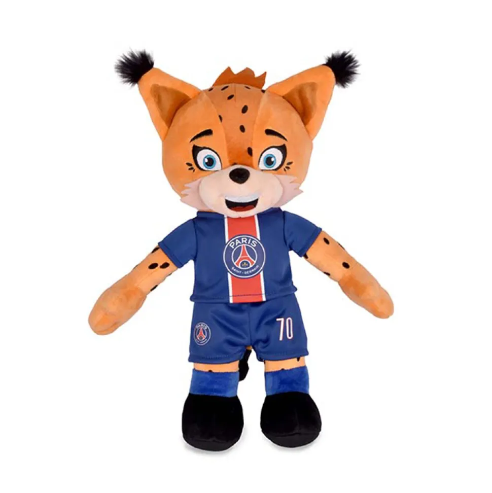 Peluche officielle PSG Mascotte Germain Le Lynx - 25 cm