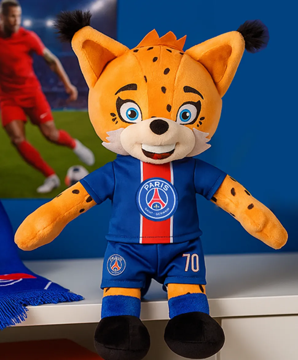 Peluche officielle PSG Mascotte Germain Le Lynx - 25 cm