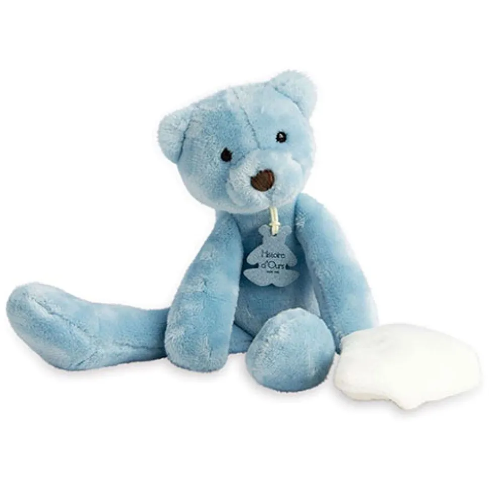 Peluche Ours bleu avec Doudou - 30 cm