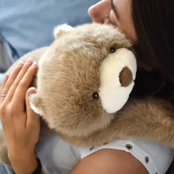 Peluche Ours marron lesté - 40 cm - Podcoll