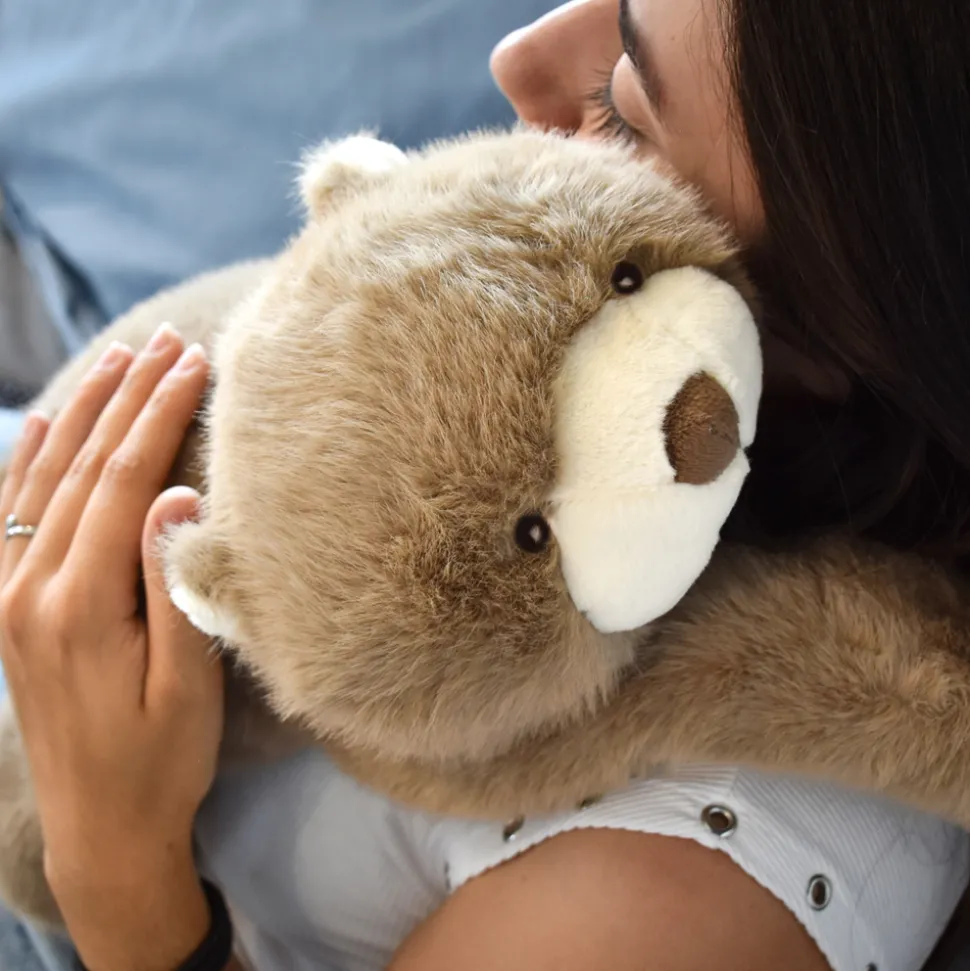 Peluche Ours marron lesté - 40 cm - Podcoll