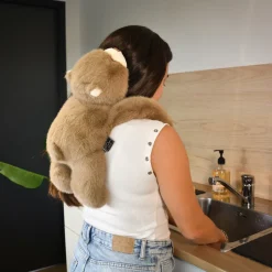 Peluche Ours marron lesté - 40 cm - Podcoll