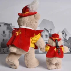 Peluche Ours porte-clé mousquetaire - Puy du Fou - 15 cm