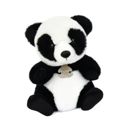 Peluche panda assis blanc et noir - 20 cm