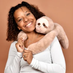 Peluche paresseux marron lesté - 40 cm - Podcoll