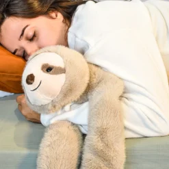 Peluche paresseux marron lesté - 40 cm - Podcoll