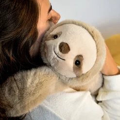 Peluche paresseux marron lesté - 40 cm - Podcoll