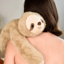 Peluche paresseux marron lesté - 40 cm - Podcoll