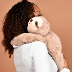 Peluche paresseux marron lesté - 40 cm - Podcoll