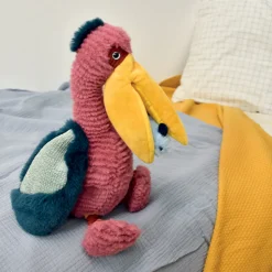 Peluche Pelican rose - 34 cm