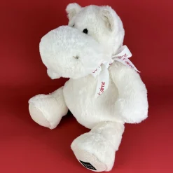 Peluche personnalisée Je t'Aime - Peluche Hippopotame blanc- Édition limitée- 40 cm