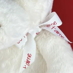 Peluche personnalisée Je t'Aime - Peluche Hippopotame blanc- Édition limitée- 40 cm