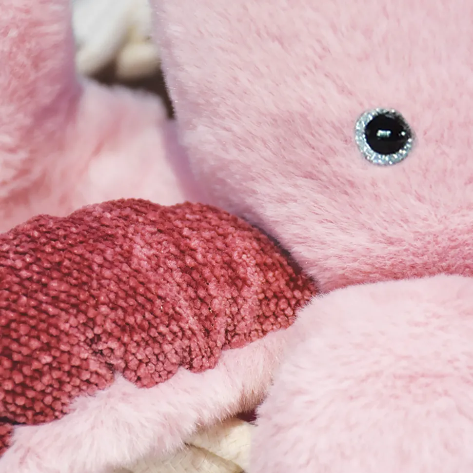 Peluche Pieuvre Rose - 30 cm
