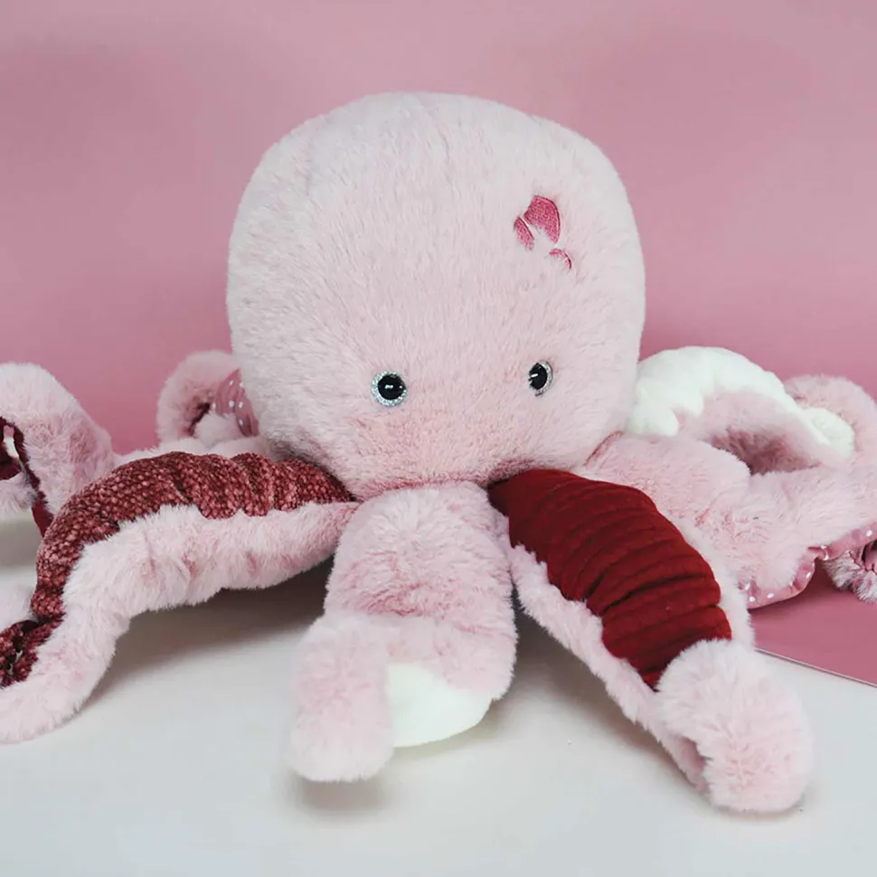 Peluche Pieuvre Rose - 30 cm