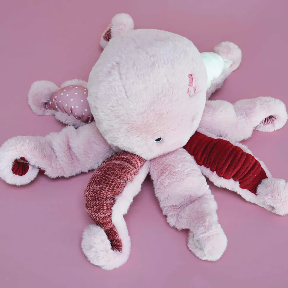 Peluche Pieuvre Rose - 30 cm