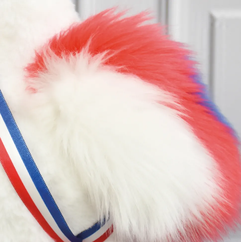 Peluche poule blanche - 20 cm - Fabriquée en France