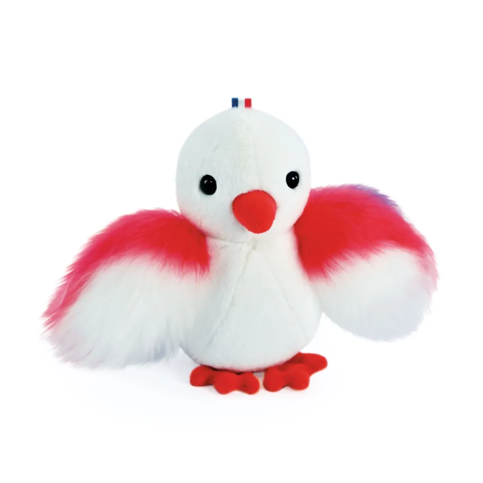 Peluche poussin blanc - 15 cm - Fabriqué en France