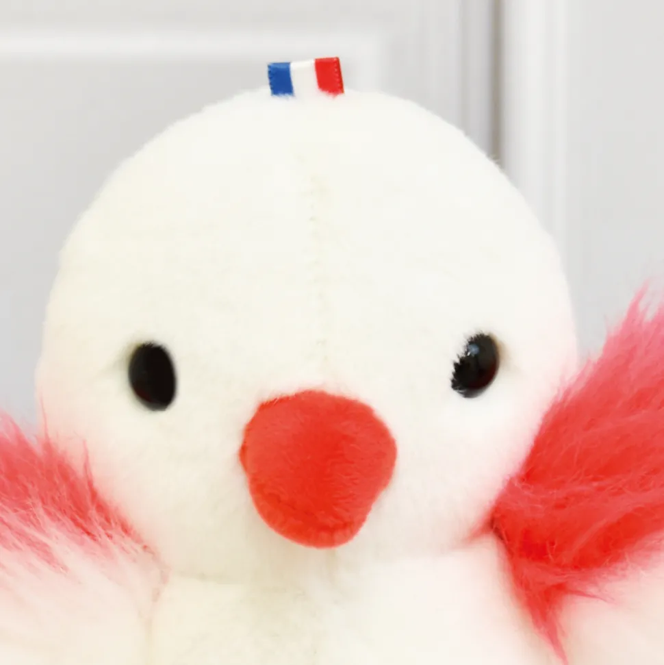 Peluche poussin blanc - 15 cm - Fabriqué en France