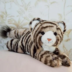 Peluche Tigre Beige - 25 cm
