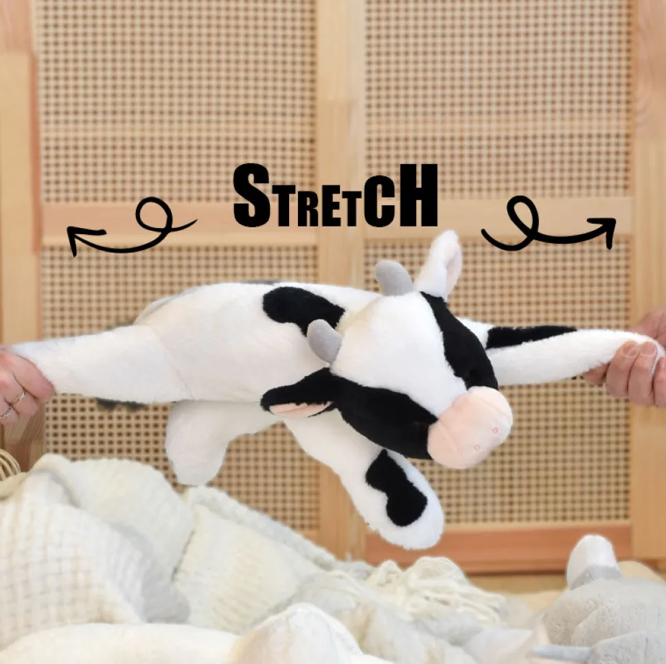 Peluche vache - 40 cm - Les Allongés Stretch