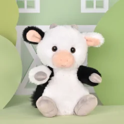 Peluche vache noir et blanche - 20 cm