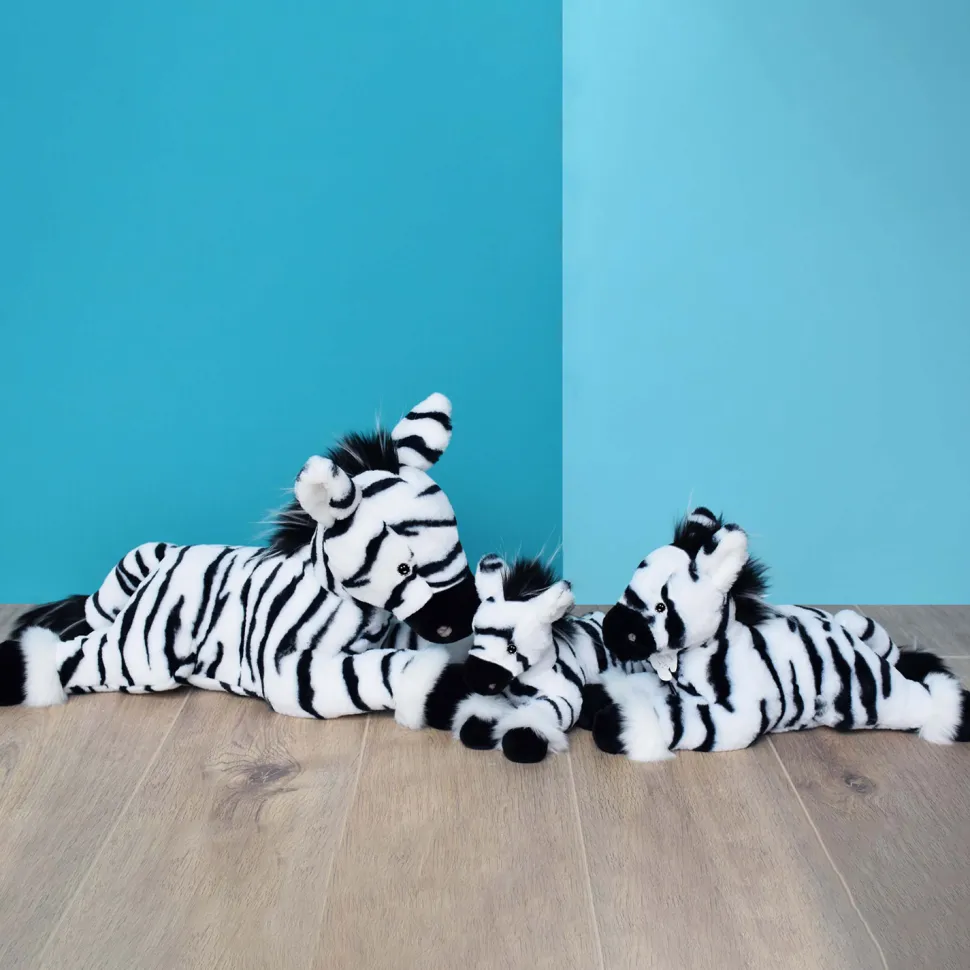 Peluche Zèbre Blanc - 35 cm