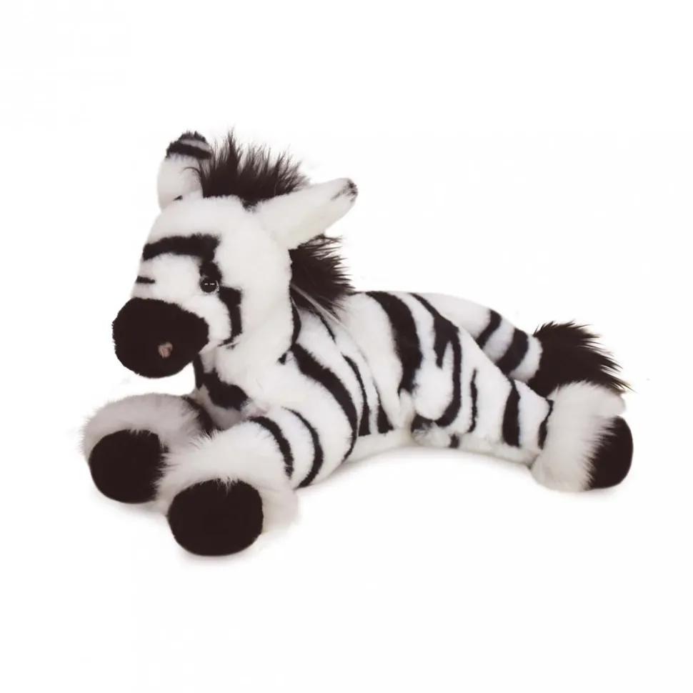 Peluche Zèbre Blanc et noir - 25 cm