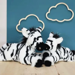 Peluche Zèbre Blanc et noir - 25 cm