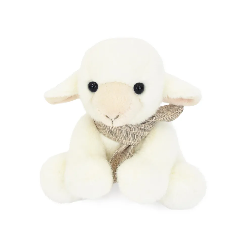Petite Peluche Agneau foulard - 14 cm